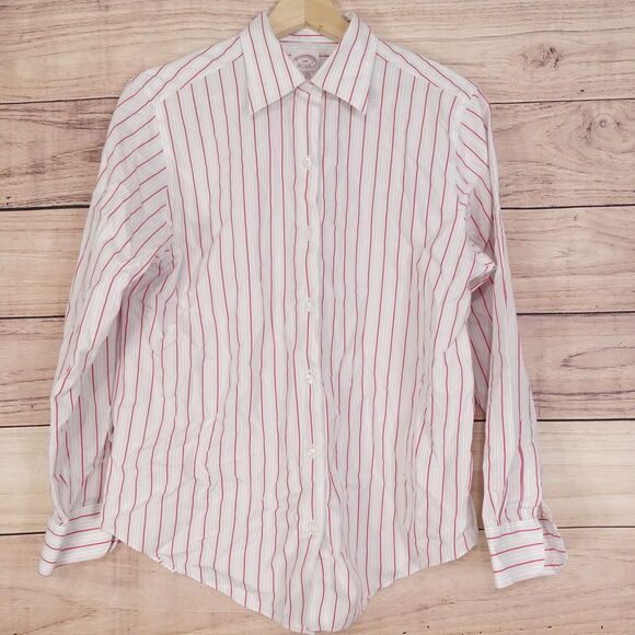 BROOKS BROTHERS PETITE CLASSIC FIT NON-IRON BUTTON UP DRESS SHIRT WOMENS 10P - Picture 1 of 6